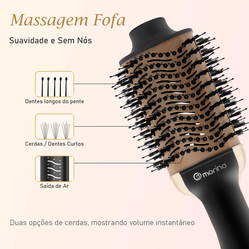 Escova Secadora e alisadora，Prancha de Cabelo Profissional 127/220v