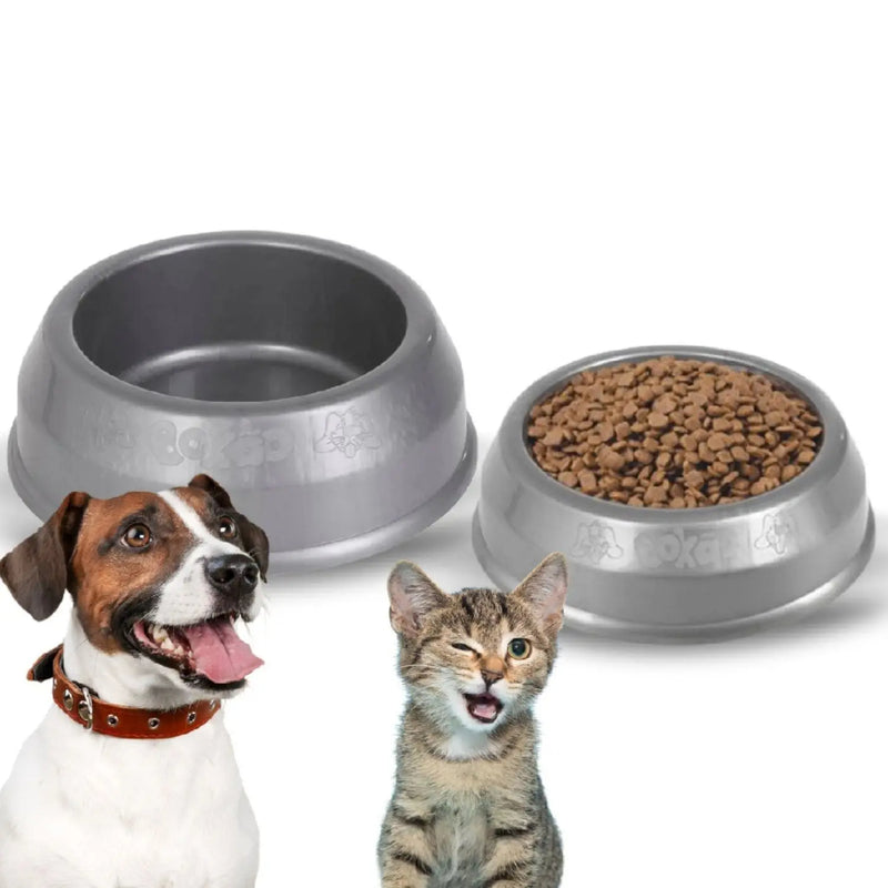 Conjunto de Tigela de alimentação para cachorro e gato, comedouro pet, de plastico, alimentador de cães e gatos, 2 peças