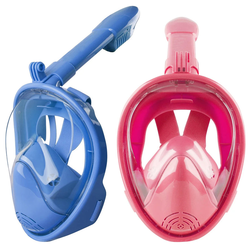Máscara Mergulho Snorkel Full Face Infantil Animal Tubarão Crocodilo
