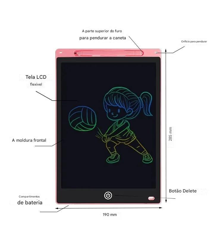 Lousa Tela LCD Tablet para Crianças, Escrever, 8,5 Polegadas