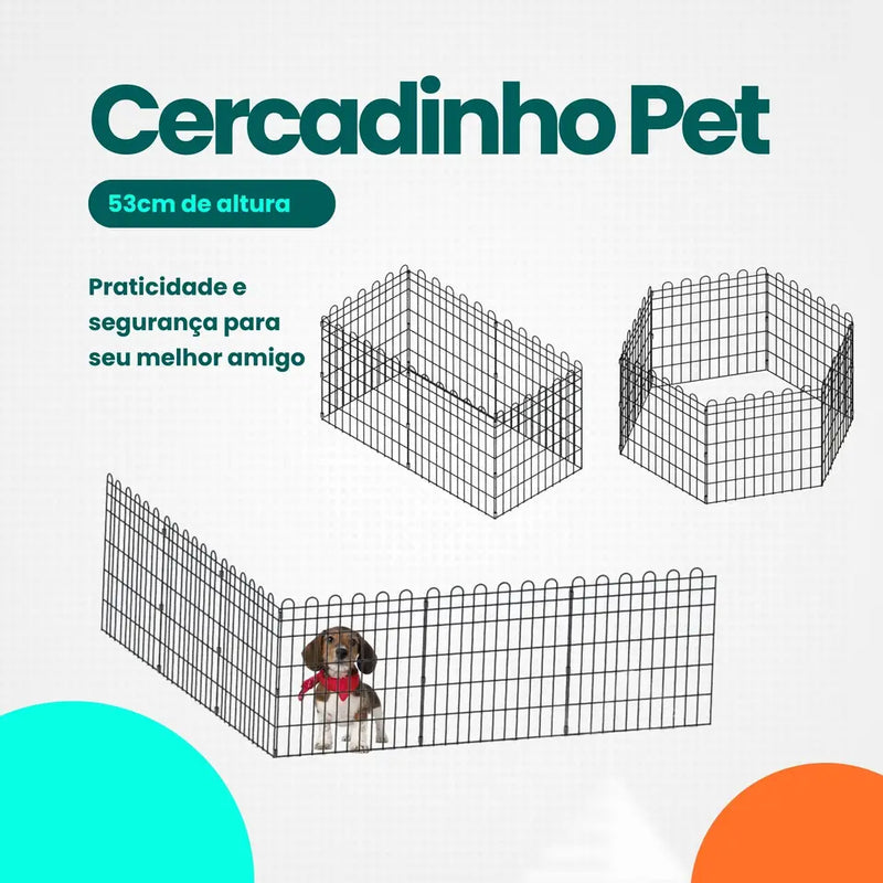 Cercado para cachorro de pequeno porte Cercadinho Pet Móvel dobravel