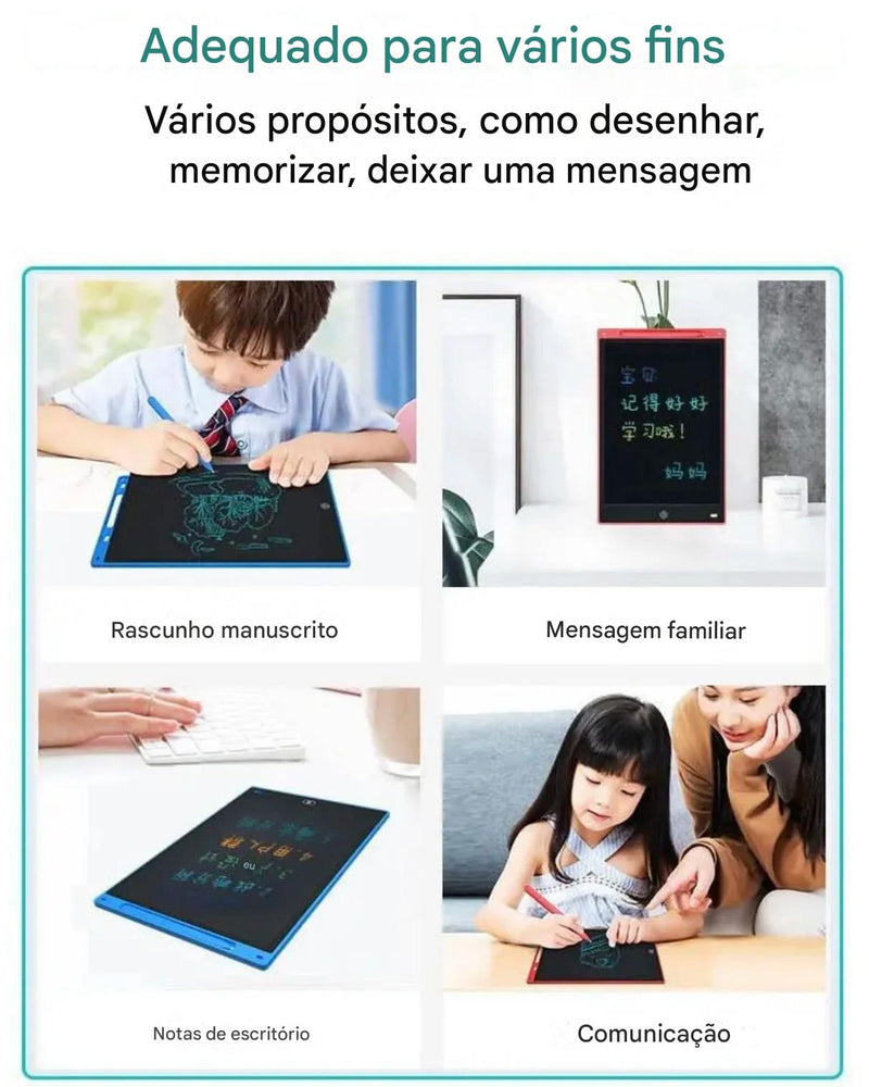Lousa Tela LCD Tablet para Crianças, Escrever, 8,5 Polegadas