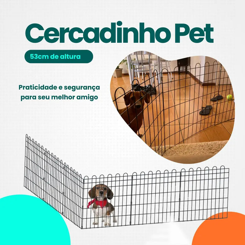 Cercado para cachorro de pequeno porte Cercadinho Pet Móvel dobravel