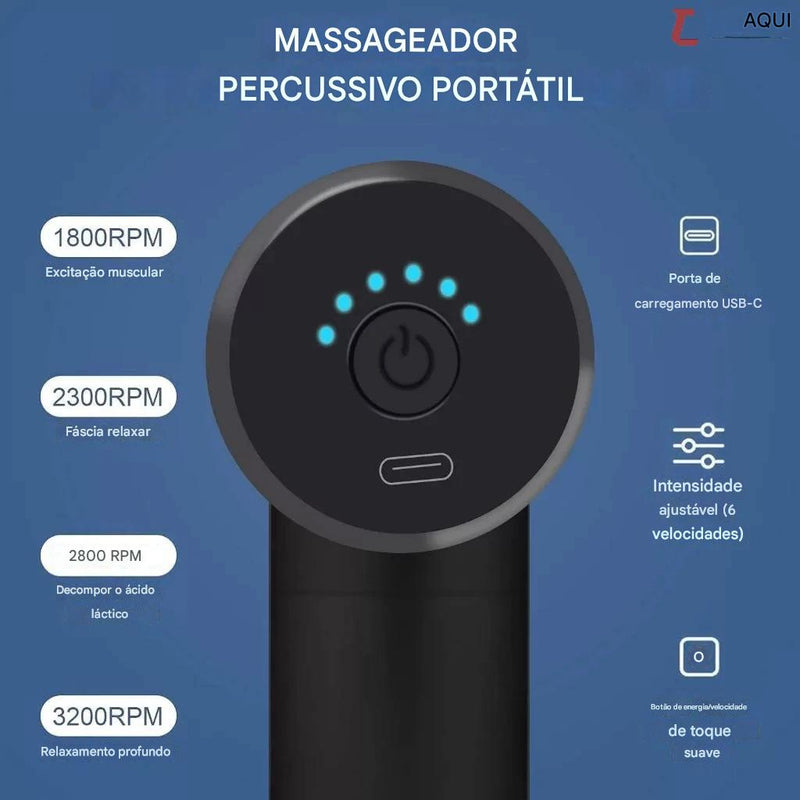 Massageador Elétrico Profissional Muscular Pistola Portátil Original Massagem