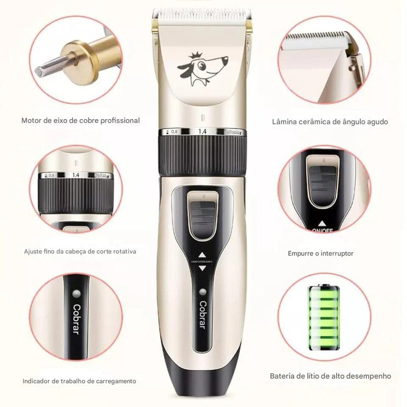 DAFUSHOP Maquina de Tosa Bateria Recarregável Pet Dog Hair Machine Tosa&nbsp;