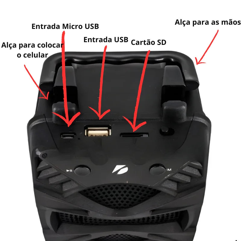 Caixa de som portátil Wireless