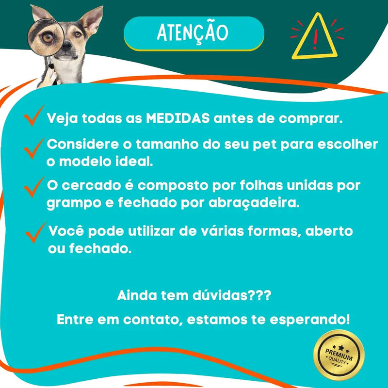 Cercado para cachorro de pequeno porte Cercadinho Pet Móvel dobravel