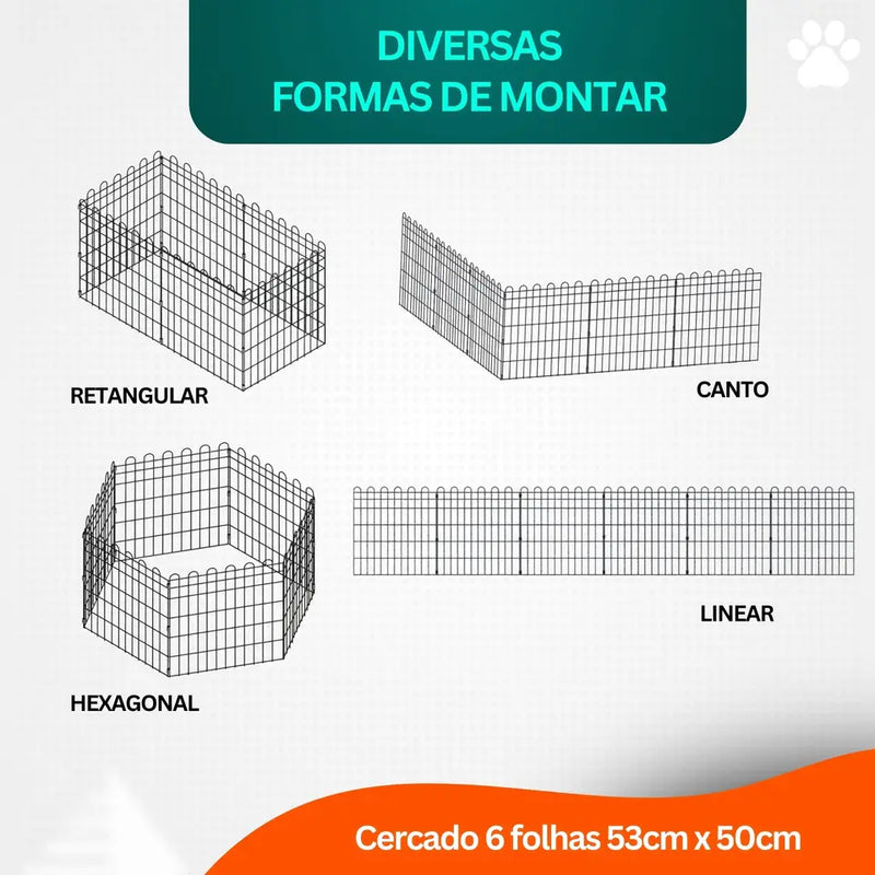 Cercado para cachorro de pequeno porte Cercadinho Pet Móvel dobravel