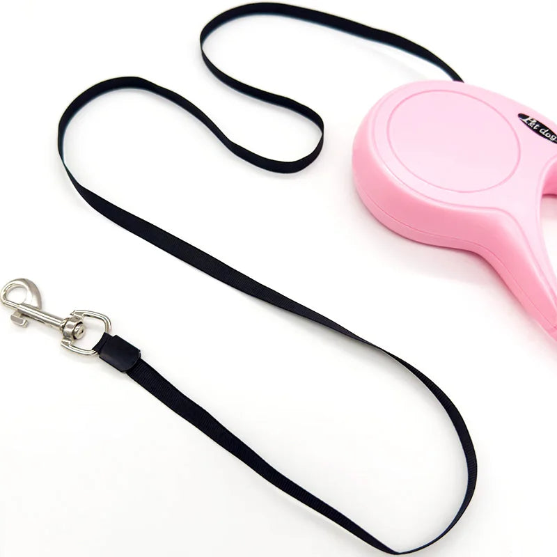 Automática retrátil pet trela para cães pequenos e médios, nylon durável, gato chumbo estender chumbo, caminhar e correr corda de tração