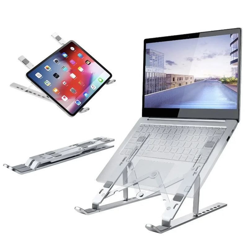 Suporte De Alumínio Ajustável/Regulável Para Notebook E Macbook Escritório